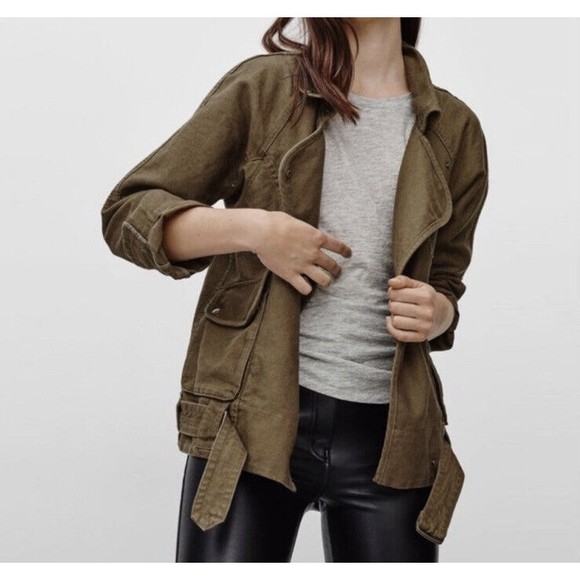 Aritzia Wilfred Free Army Green Rayder Utility Jacket Size XS - Picture 1 of 11